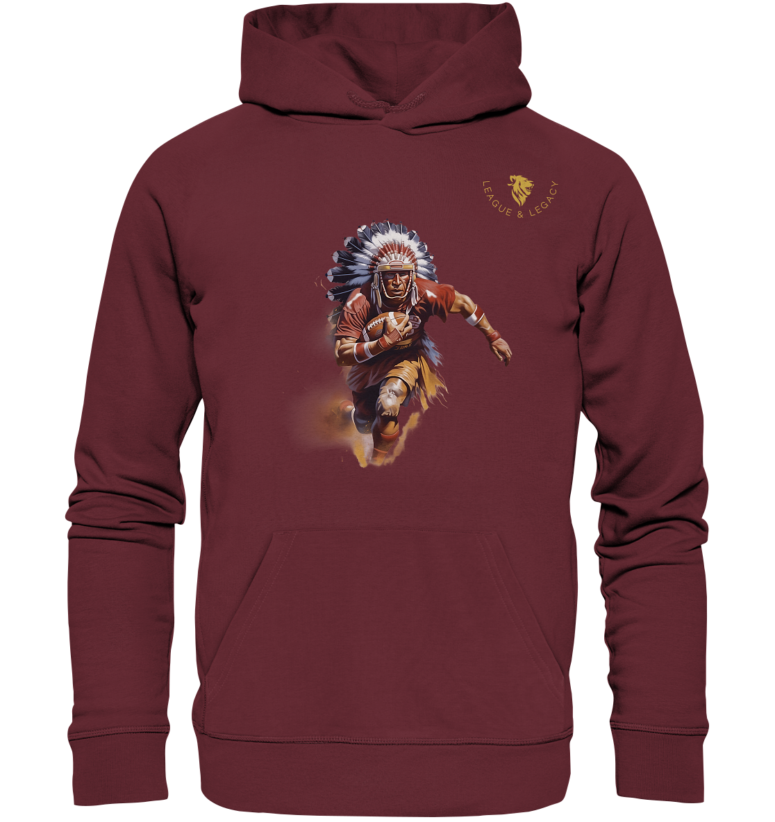 Indianer Football Player - Organic Hoodie