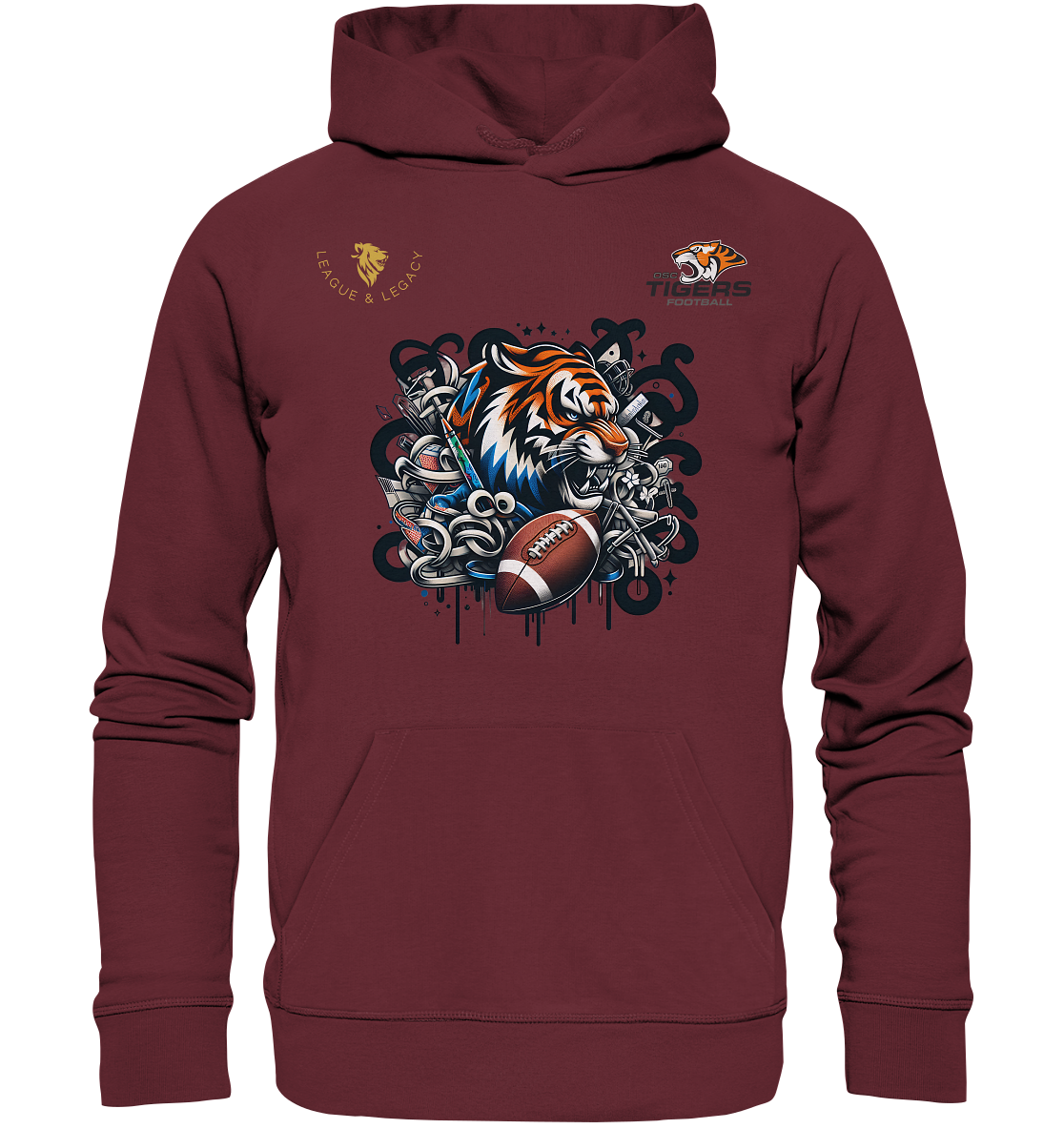 OSC TIGERS - Wild Graffity Tiger - Organic Hoodie