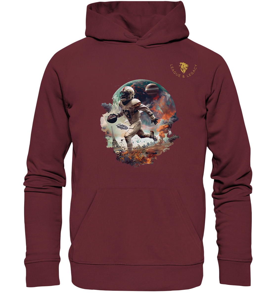 Football Player World Hoodie - Organic Hoodie