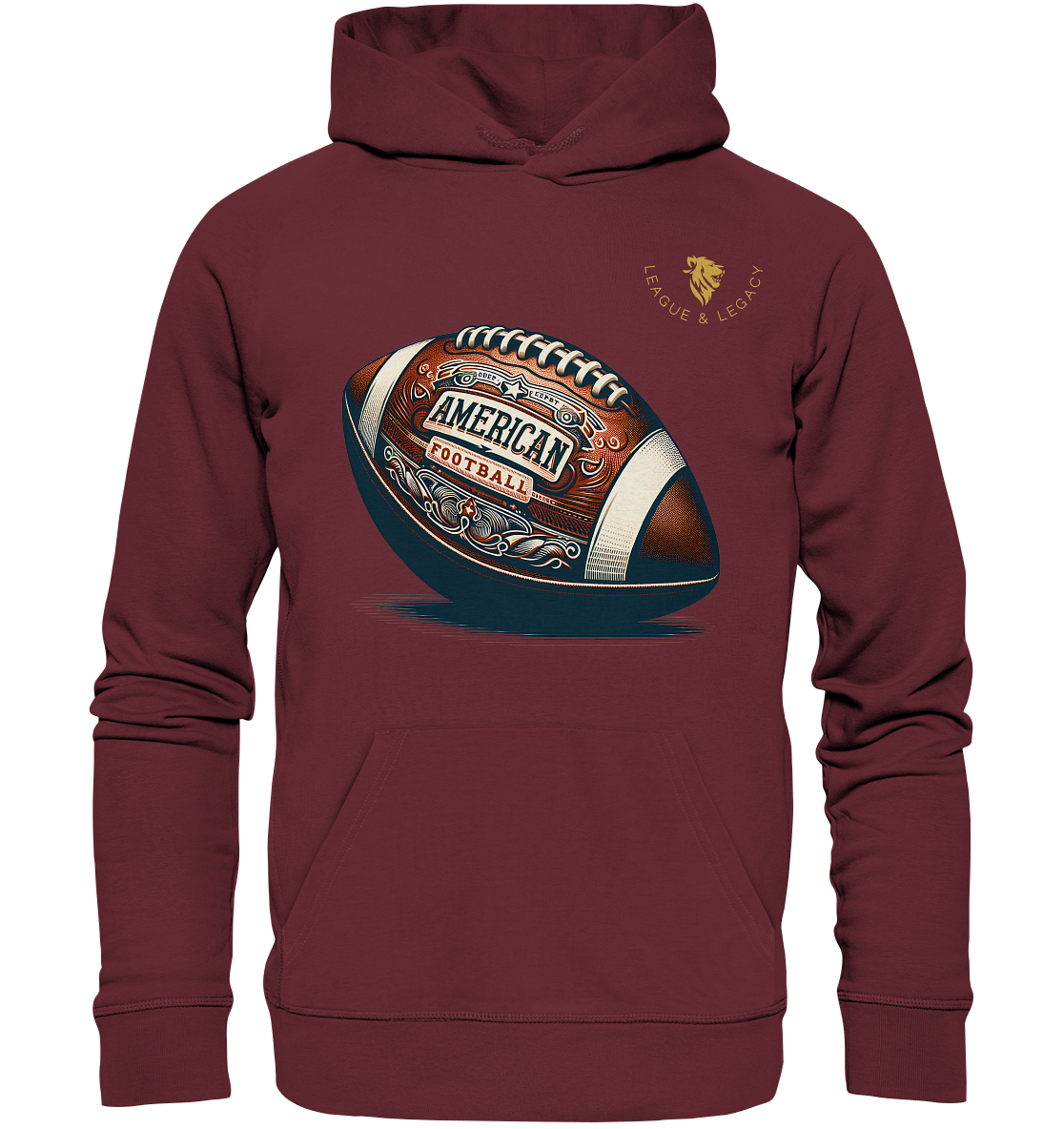 Vintage Football Hoodie - Organic Hoodie