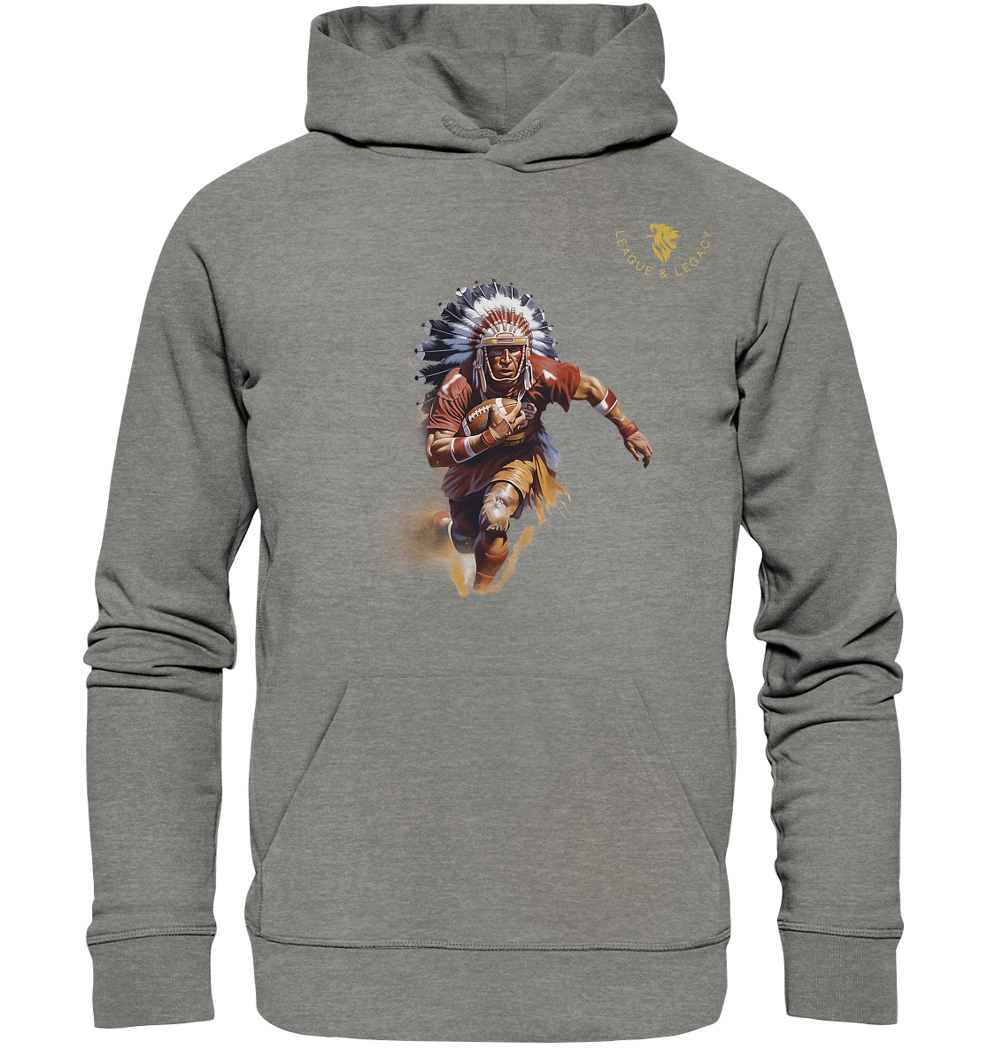 Indianer Football Player - Organic Hoodie