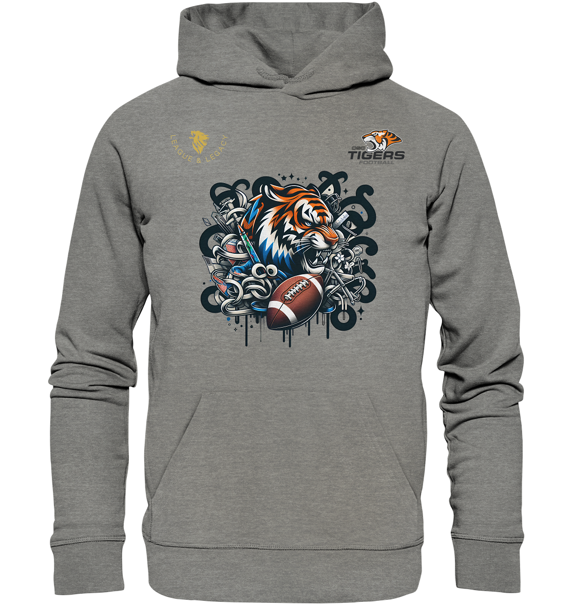 OSC TIGERS - Wild Graffity Tiger - Organic Hoodie