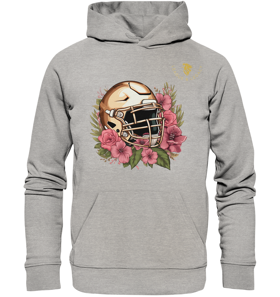 Women's Helmet with Flowers Organic Hoodie - Organic Hoodie