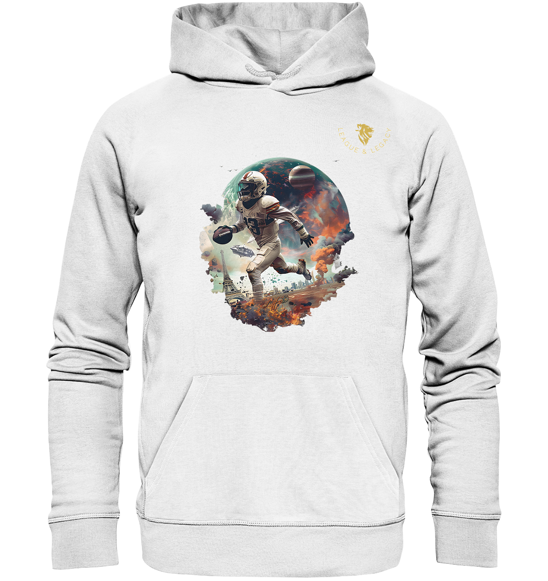 Football Player World Hoodie - Organic Hoodie