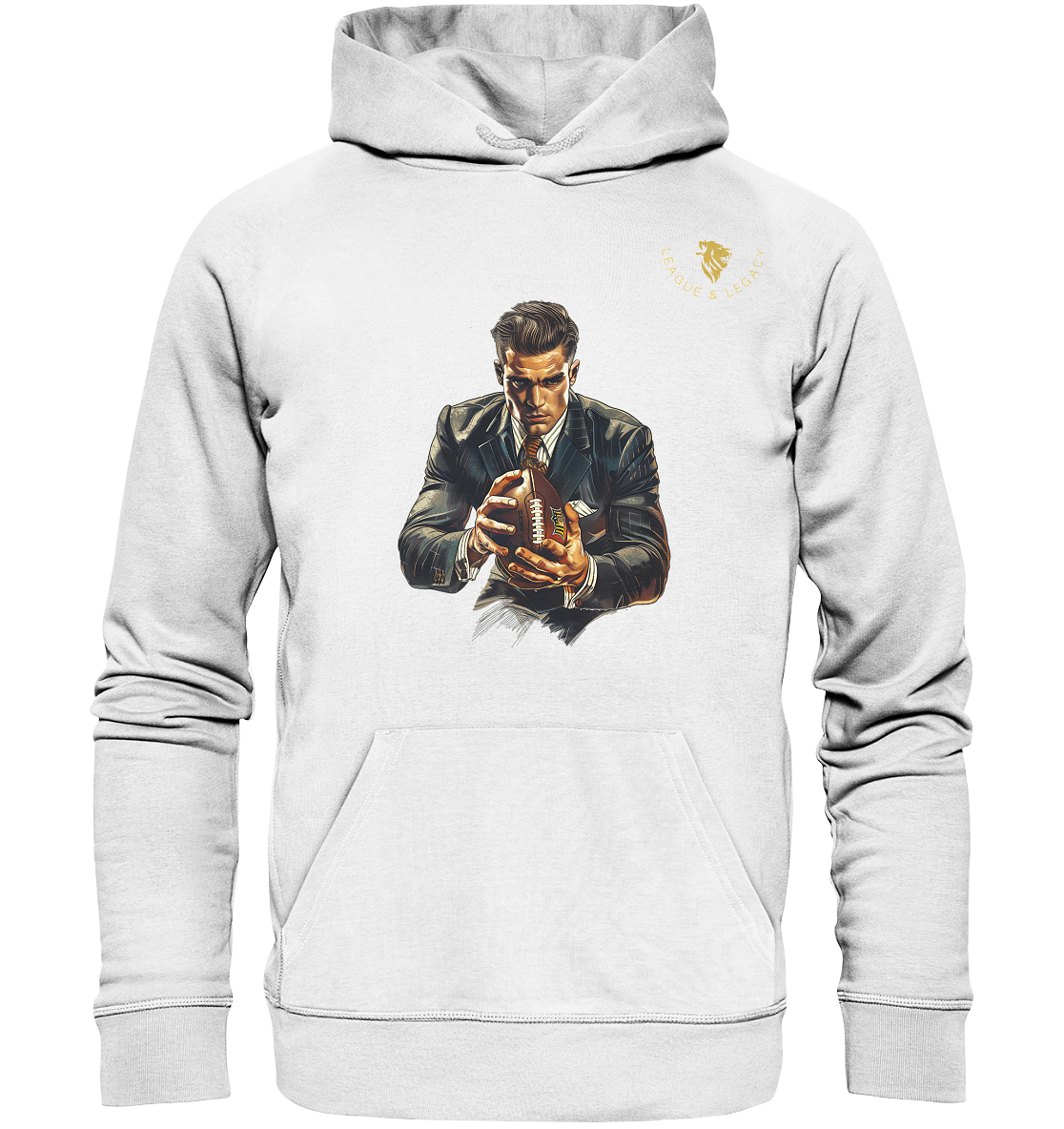 Gentleman mit Football Hoodie - Organic Hoodie