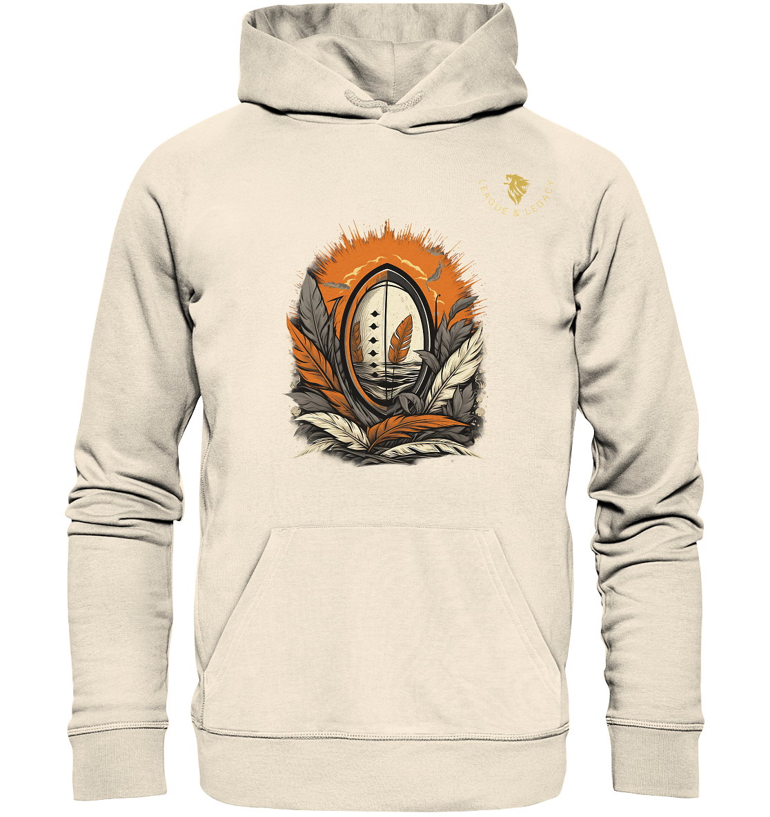 Football with Feathers Hoodie - Organic Hoodie