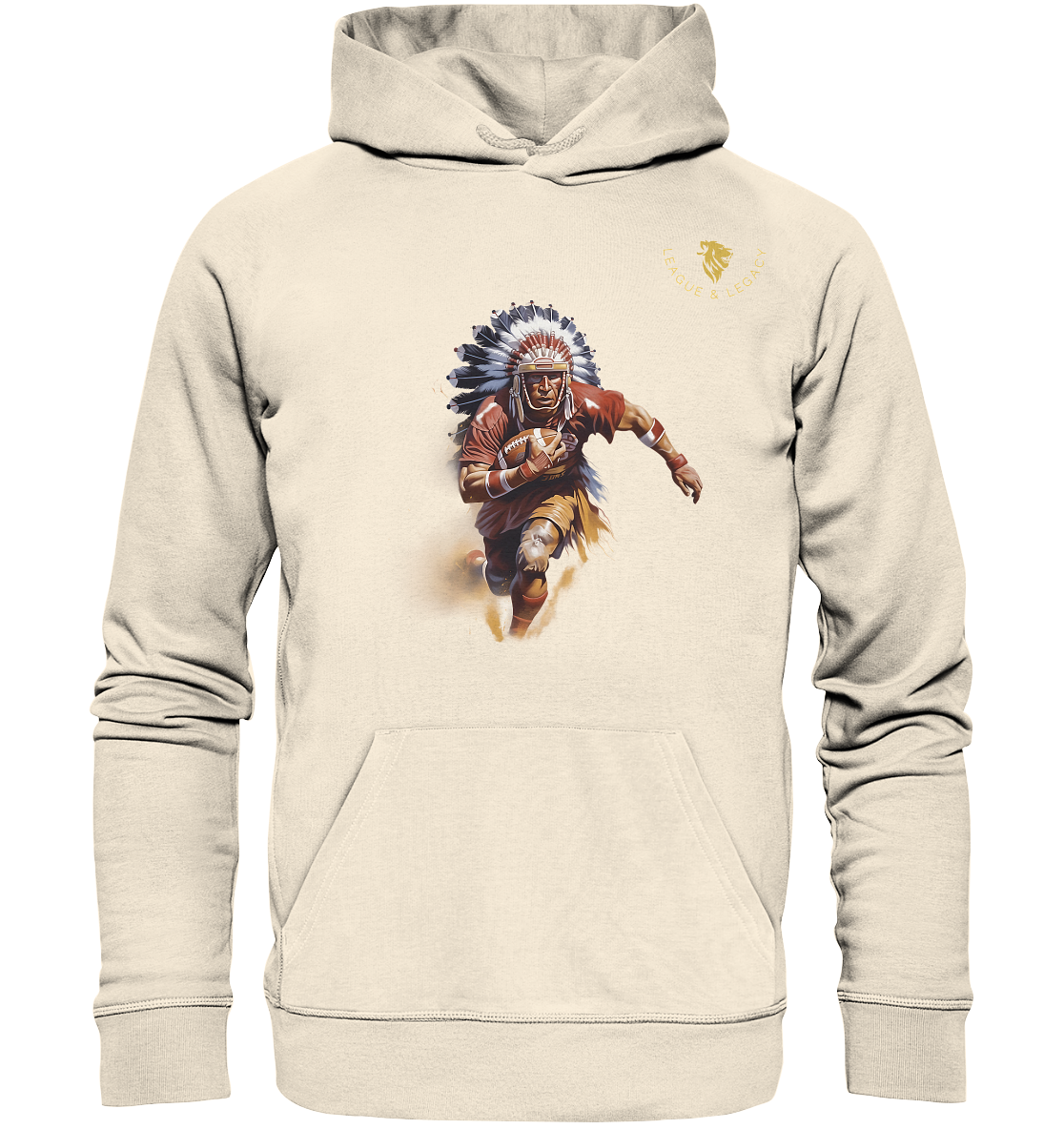 Indianer Football Player - Organic Hoodie