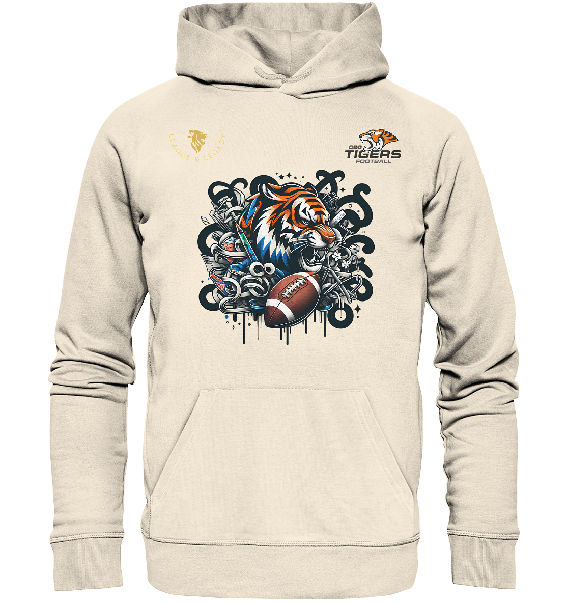 OSC TIGERS - Wild Graffity Tiger - Organic Hoodie