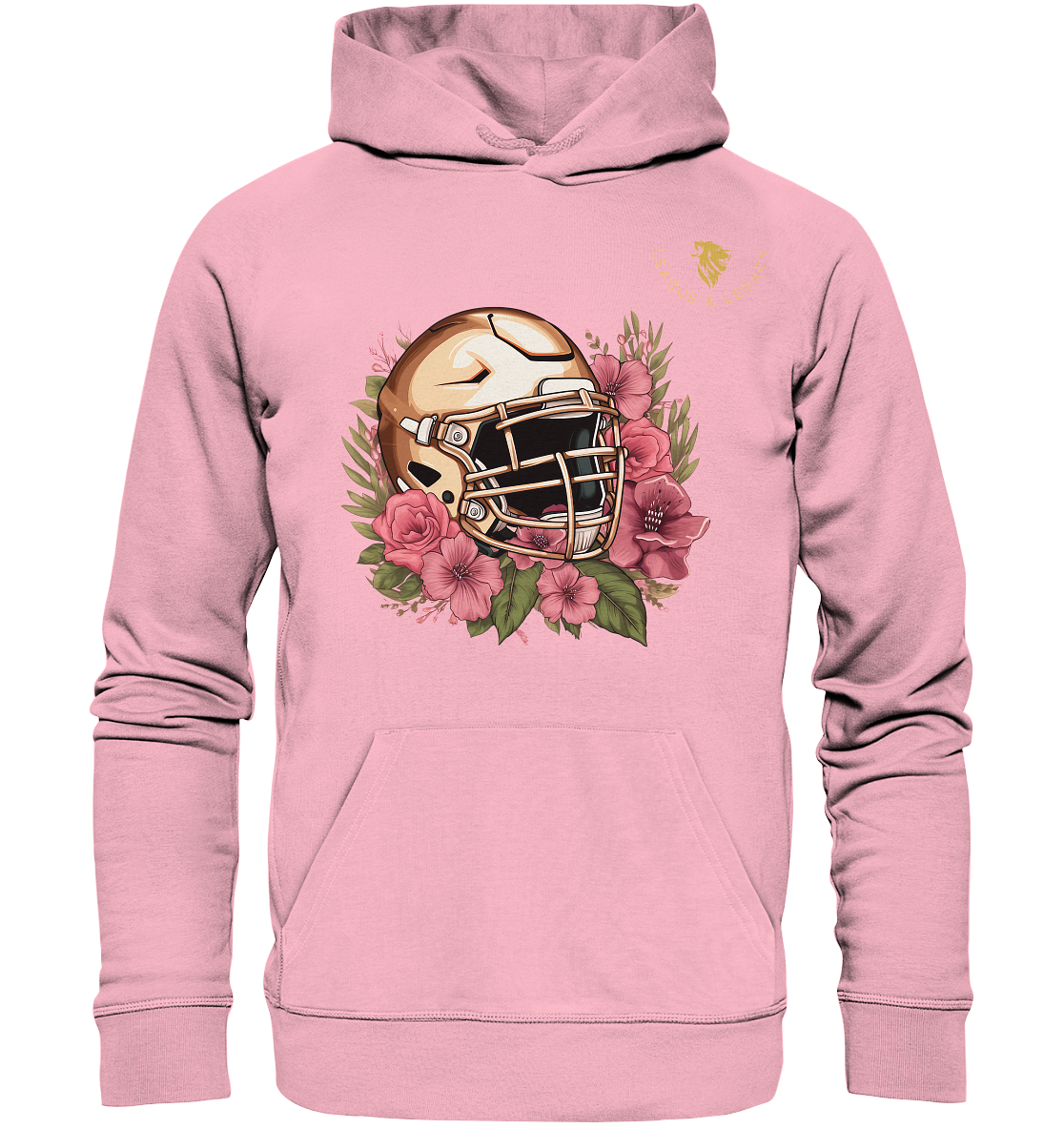 Women's Helmet with Flowers Organic Hoodie - Organic Hoodie