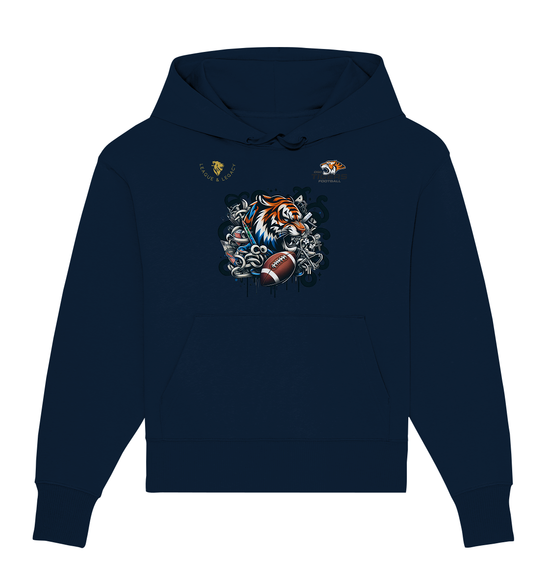 OSC TIGERS - Wild Graffity Tiger - Organic Oversize Hoodie