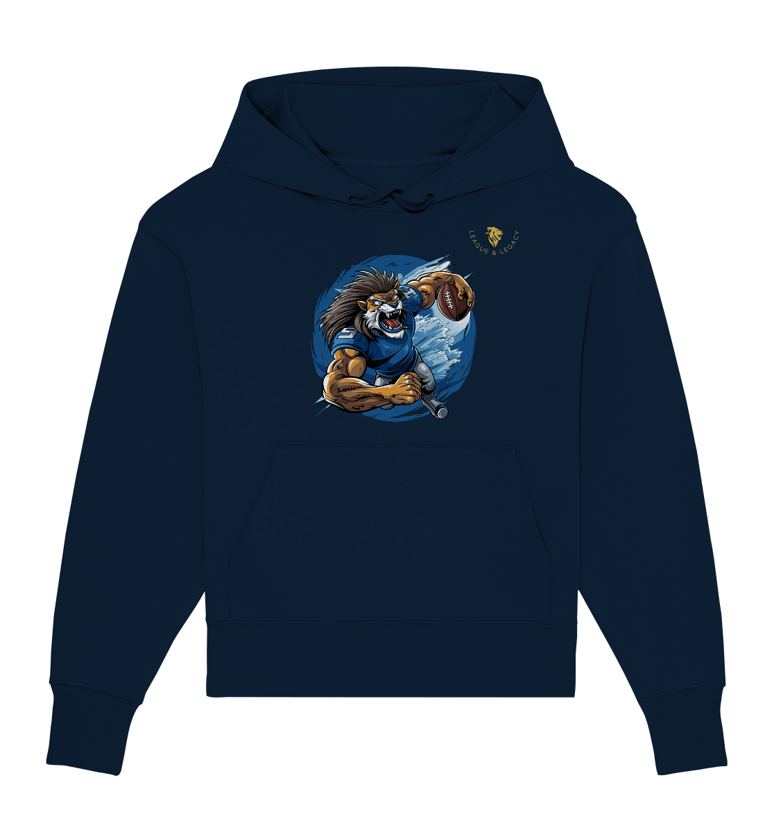 Comic Löwe Oversize Hoodie - Organic Oversize Hoodie