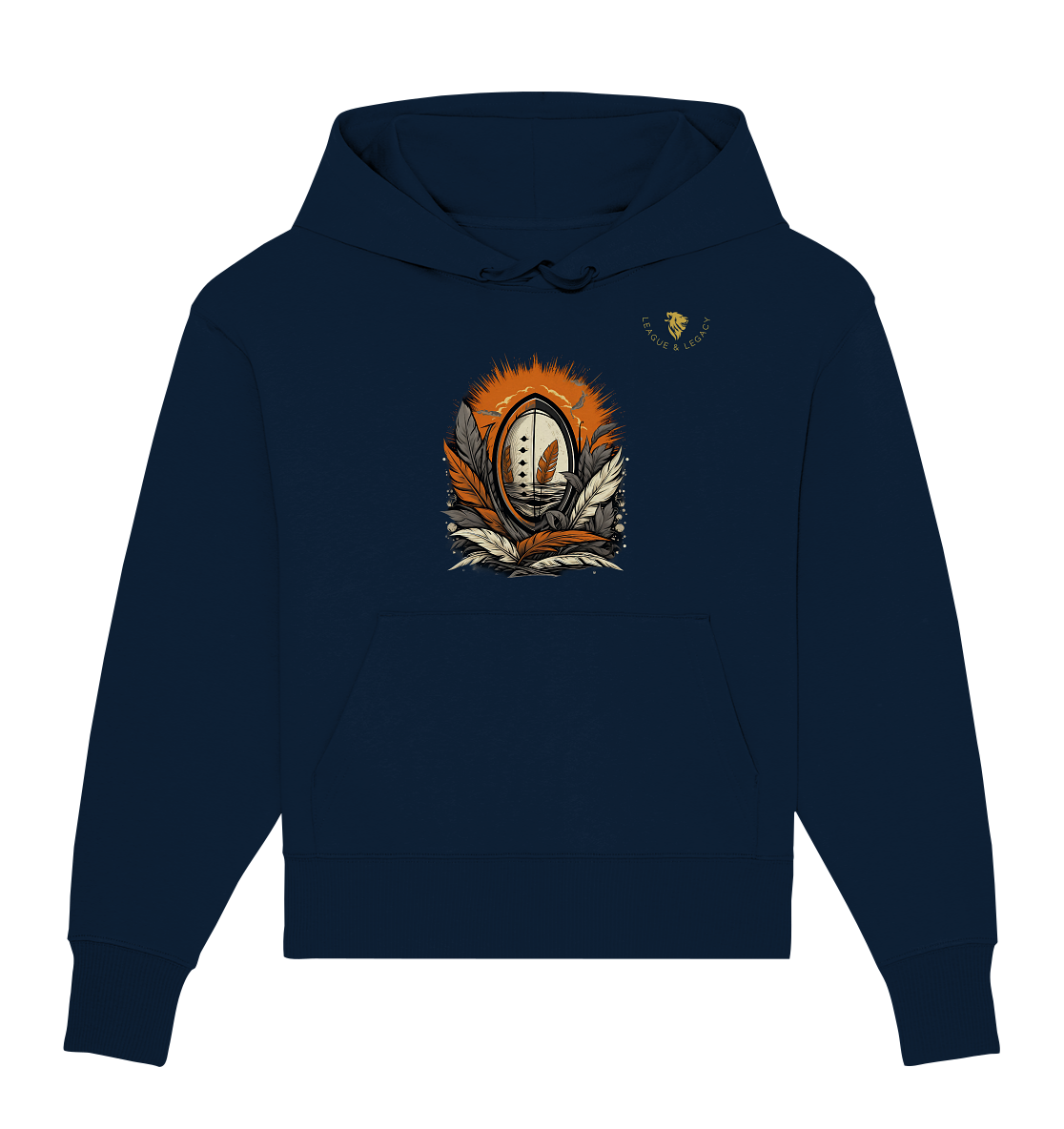 Football with Feathers - Organic Oversize Hoodie