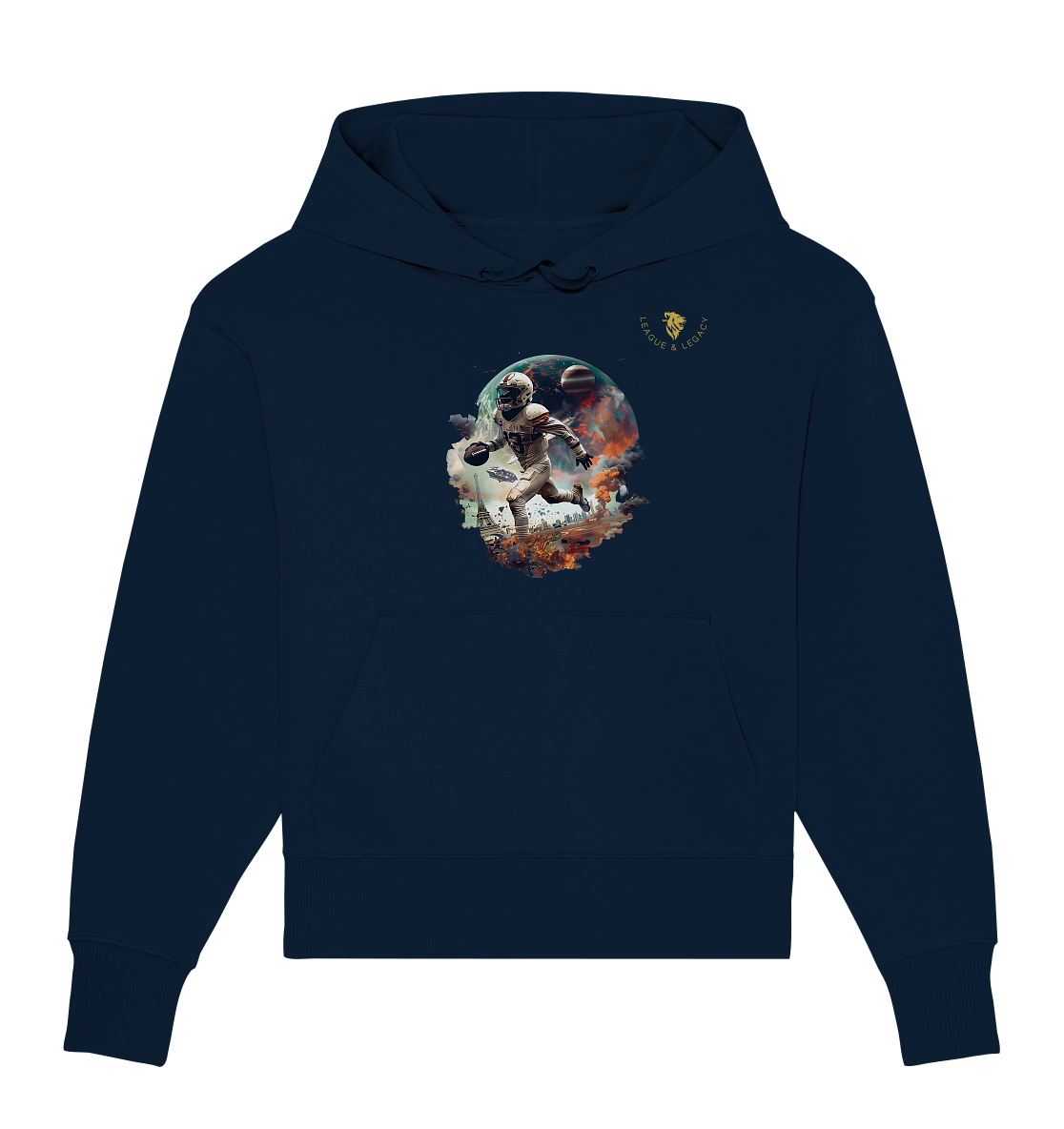 Football Player World Oversize Hoodie - Organic Oversize Hoodie