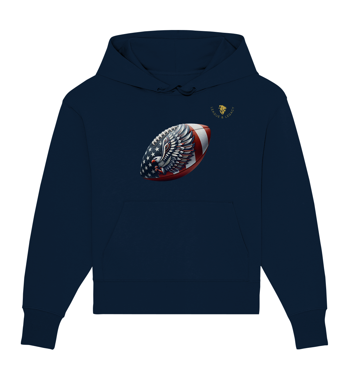 USA Football Oversize Hoodie - Organic Oversize Hoodie