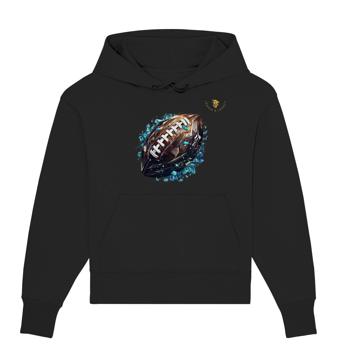 Glas-Football Oversize Hoodie - Organic Oversize Hoodie