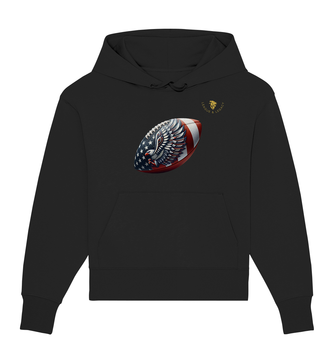 USA Football Oversize Hoodie - Organic Oversize Hoodie