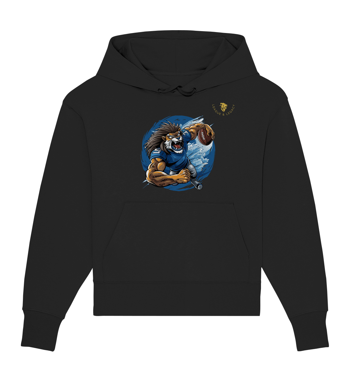 Comic Löwe Oversize Hoodie - Organic Oversize Hoodie