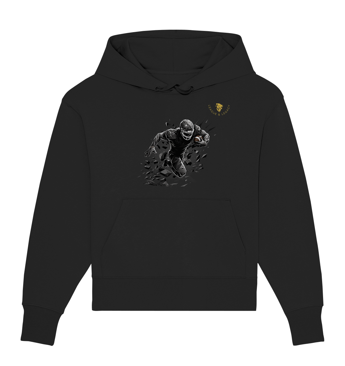 Football Spieler in Aktion Oversize Hoodie - Organic Oversize Hoodie