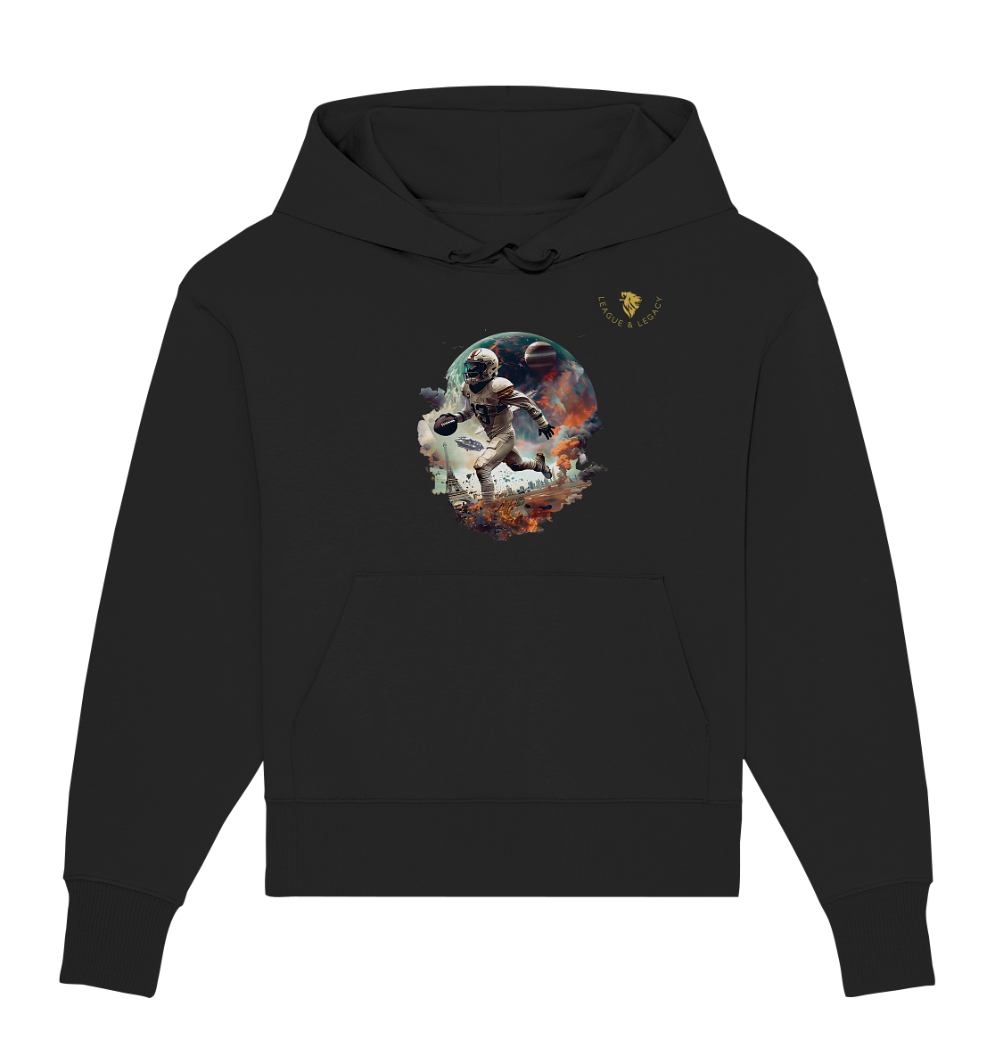 Football Player World Oversize Hoodie - Organic Oversize Hoodie