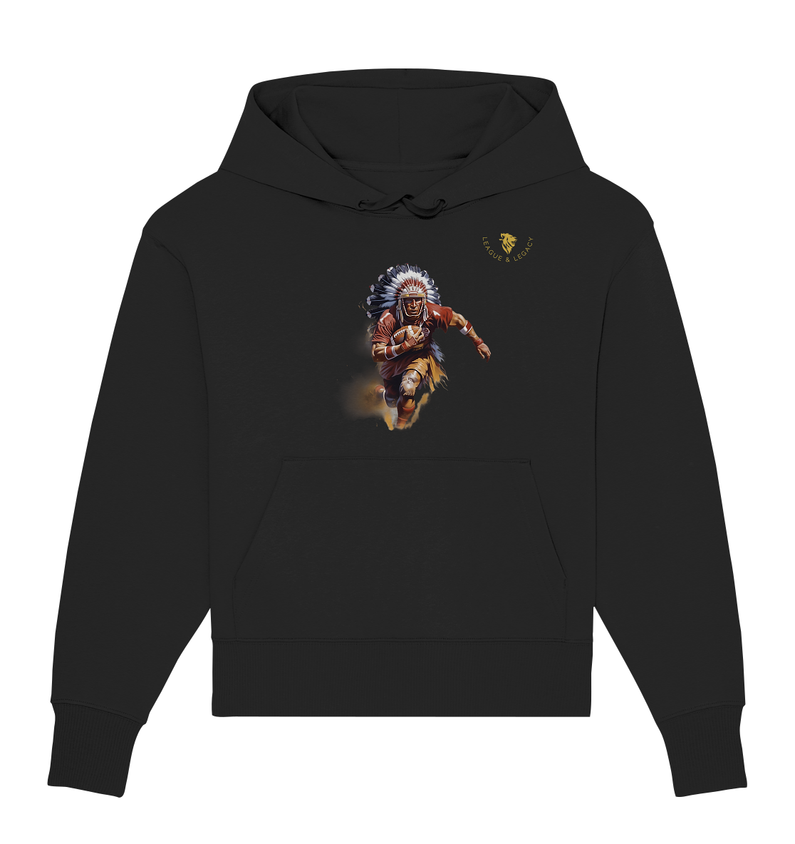 Indianer Football Player - Organic Oversize Hoodie