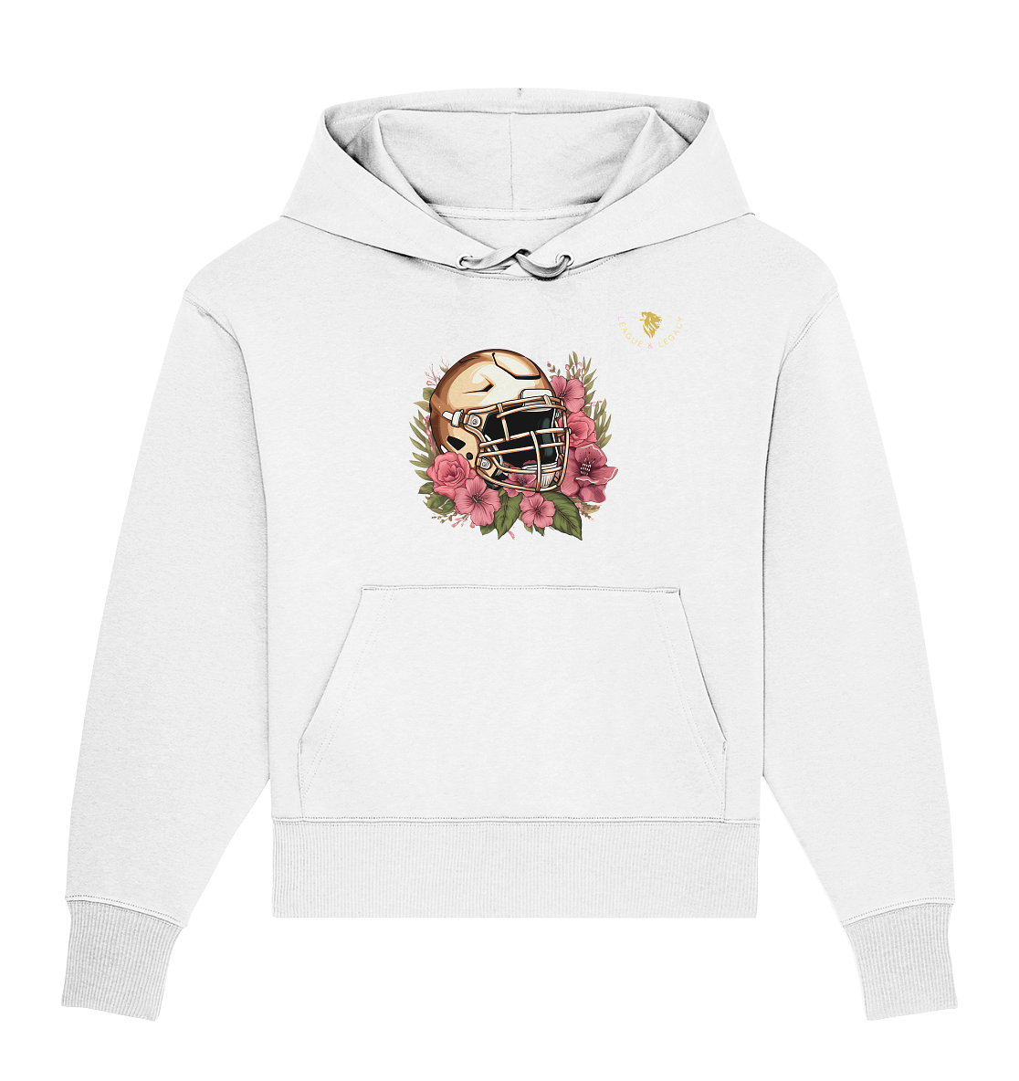 Women's Helmet with Flowers Oversize Hoodie - Organic Oversize Hoodie