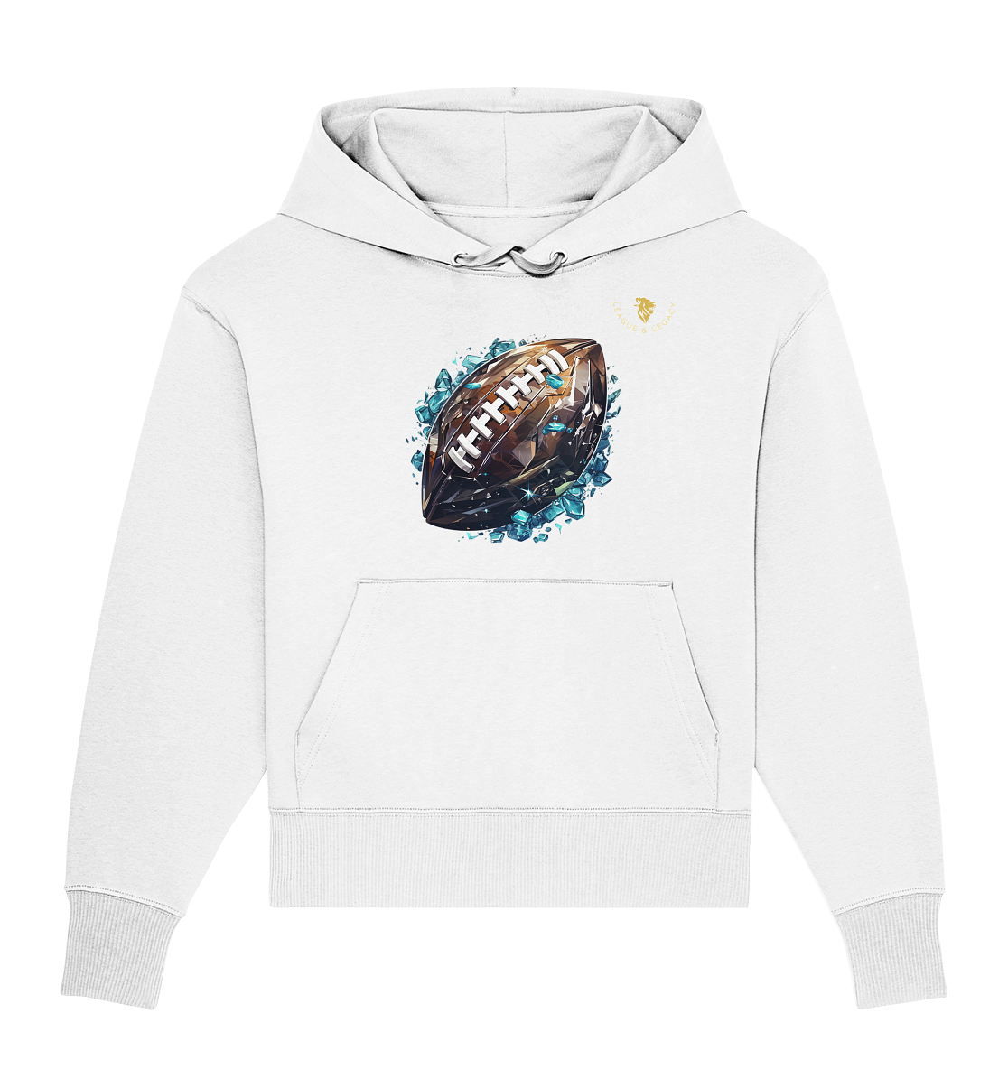 Glas-Football Oversize Hoodie - Organic Oversize Hoodie