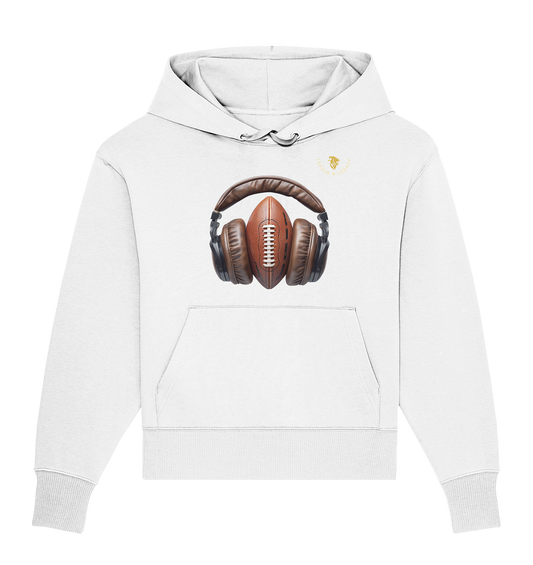 Football mit Kopfhörern - Organic Oversize Hoodie