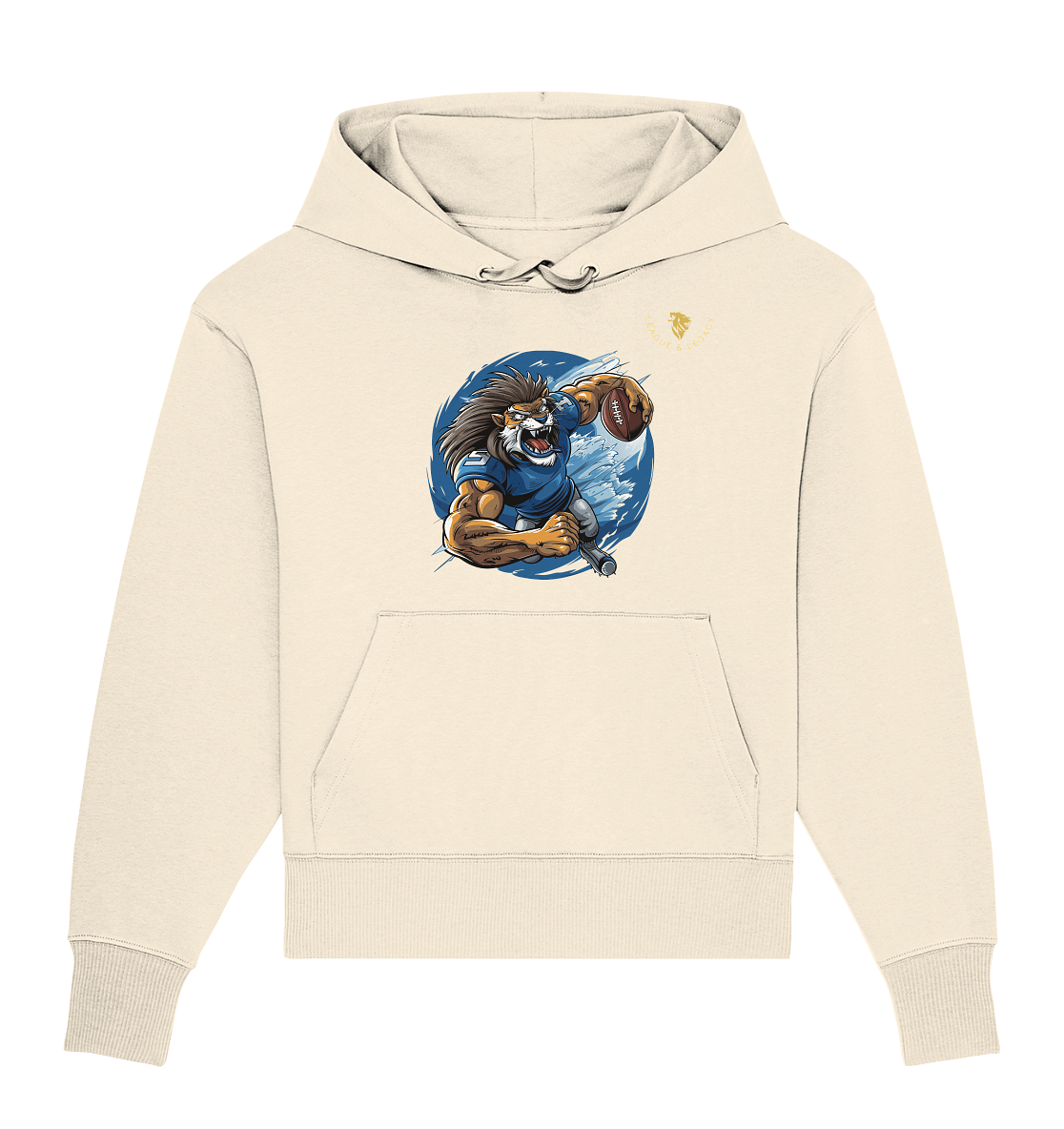 Comic Löwe Oversize Hoodie - Organic Oversize Hoodie