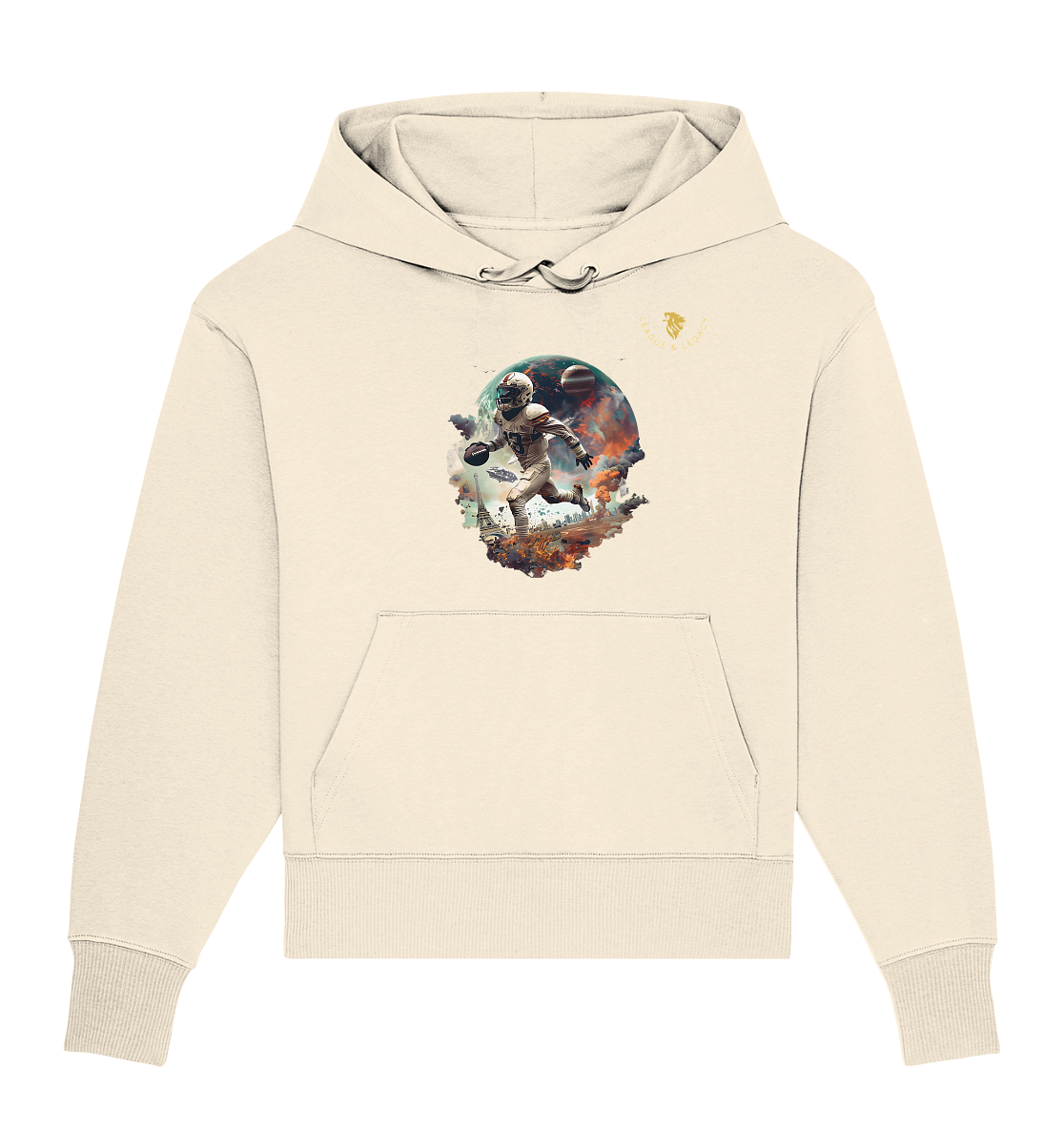 Football Player World Oversize Hoodie - Organic Oversize Hoodie