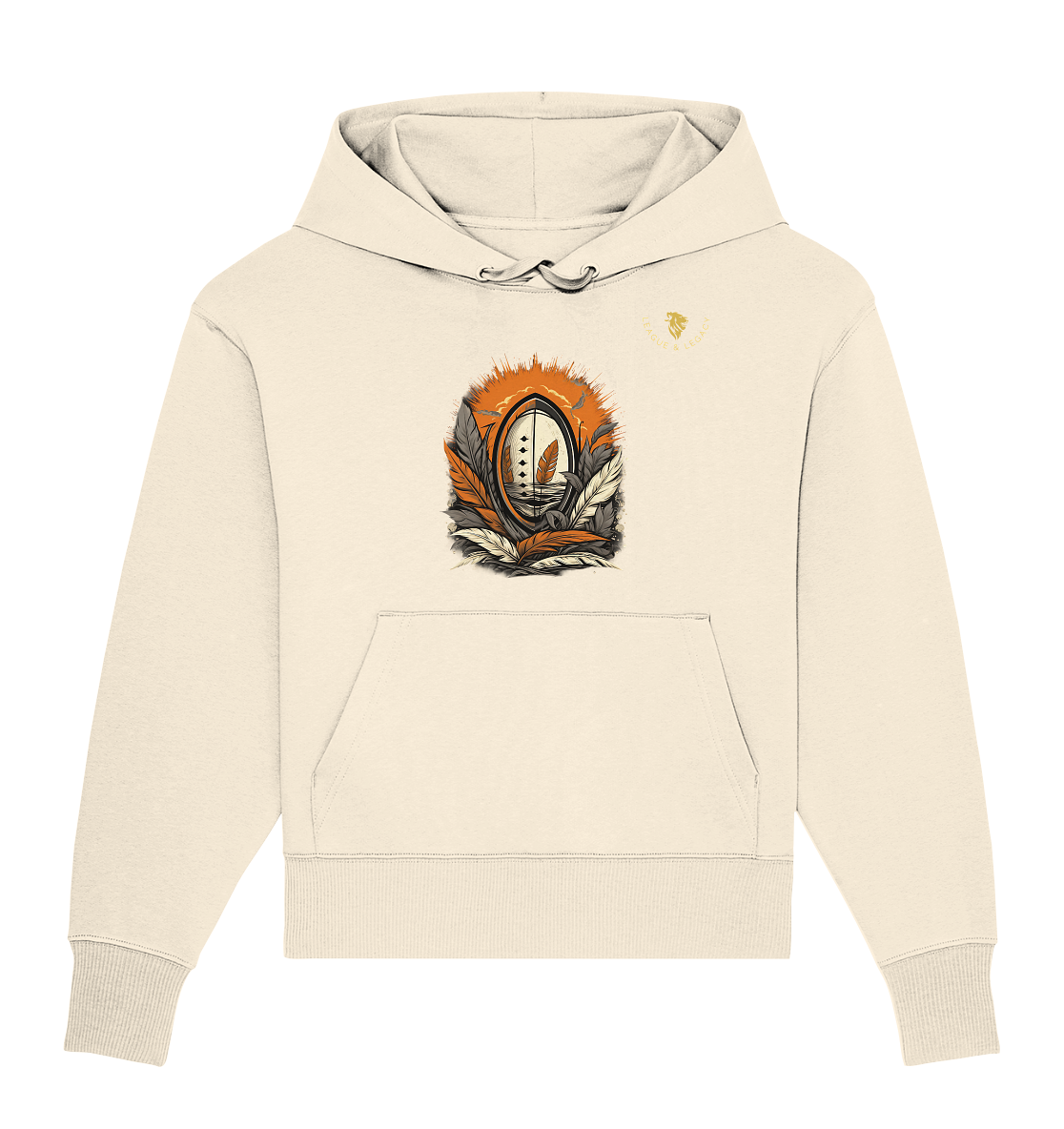 Football with Feathers - Organic Oversize Hoodie