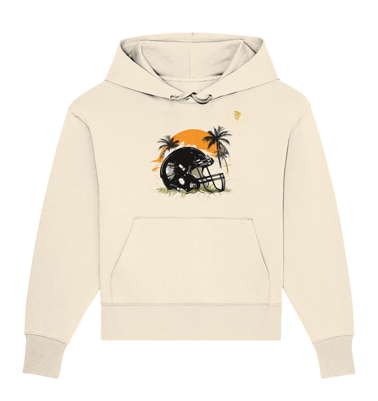 Football Helmet with Palm Trees Oversize Hoodie - Organic Oversize Hoodie