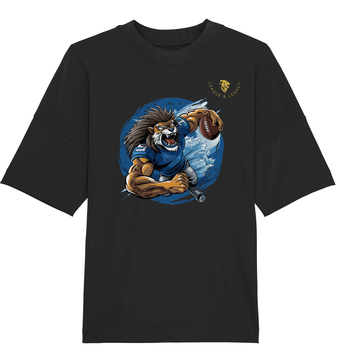 Comic Football Lion - Organic Oversize Shirt