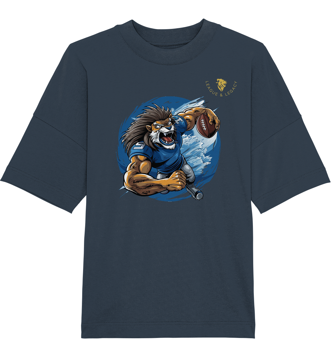 Comic Football Lion - Organic Oversize Shirt