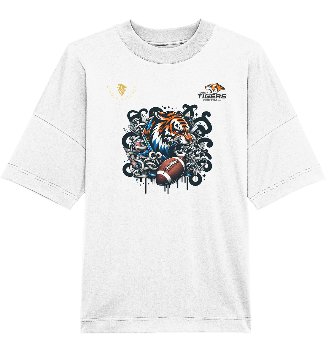 OSC TIGERS - Wild Graffity Tiger - Organic Oversize Shirt