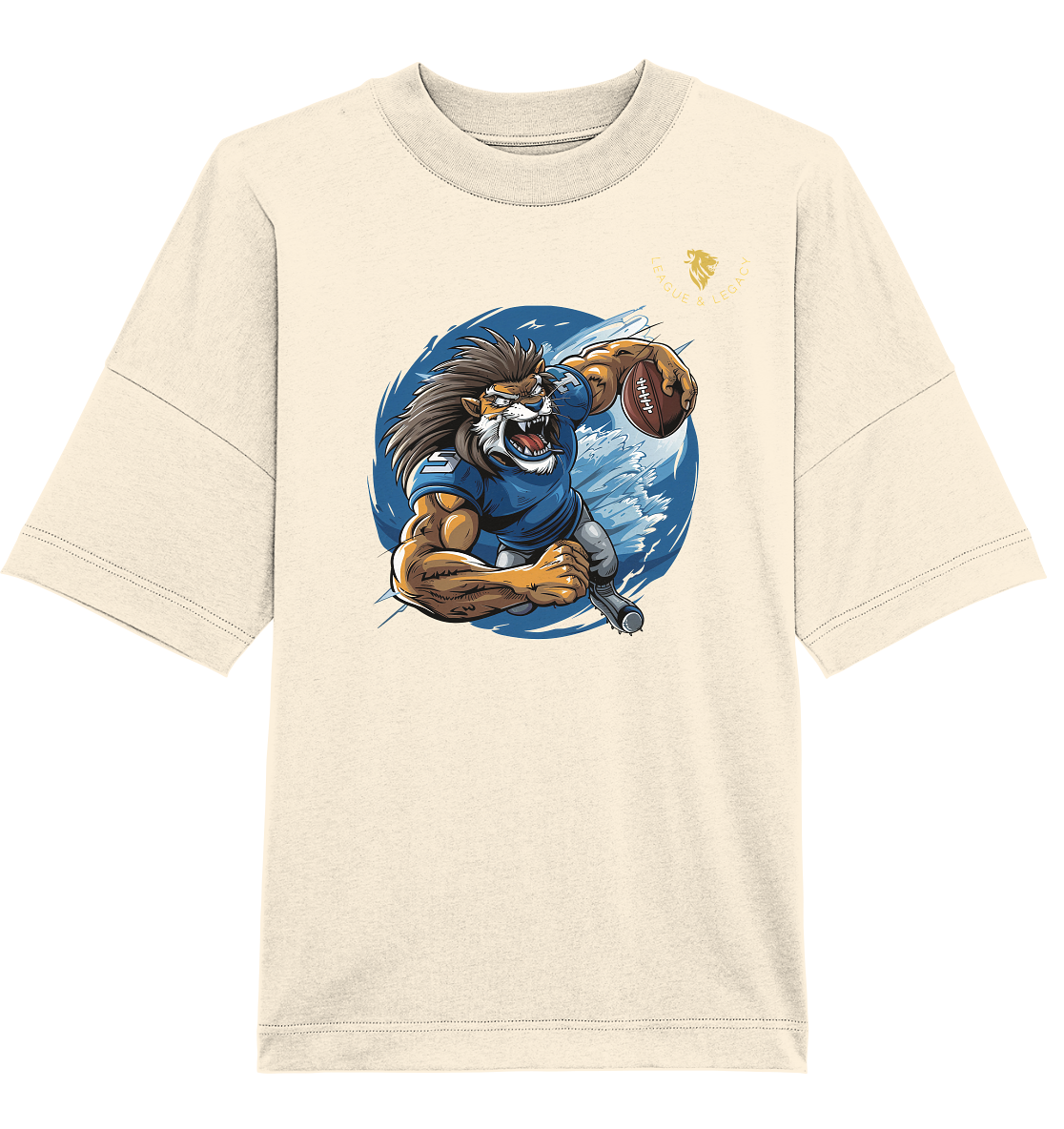 Comic Football Lion - Organic Oversize Shirt