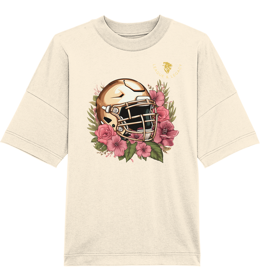 Women's Helmet with Flowers - Organic Oversize Shirt