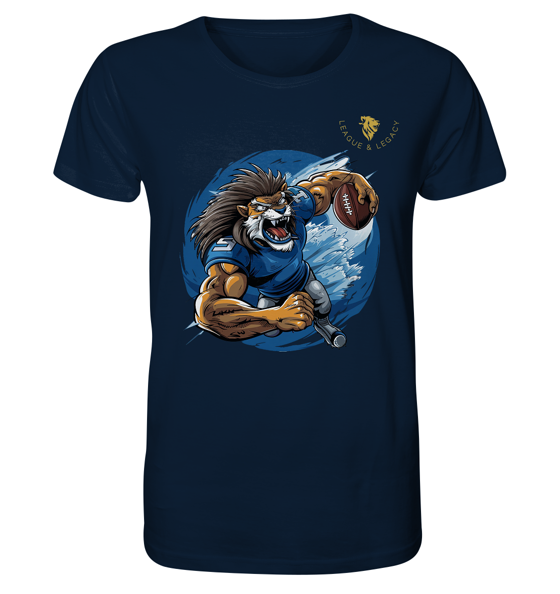 Comic Football Lion - Organic Shirt