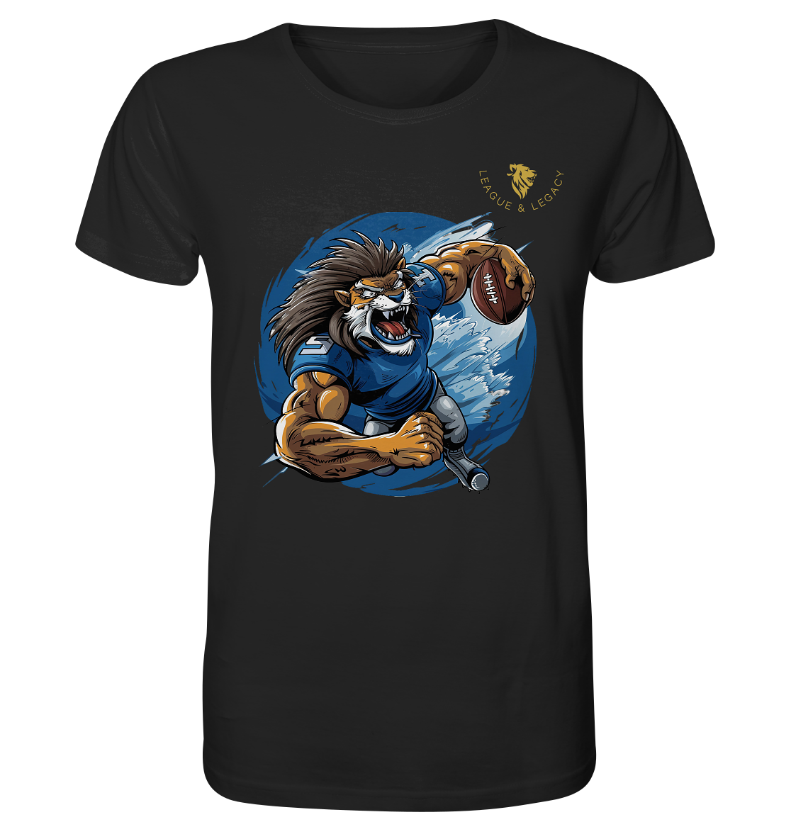 Comic Football Lion - Organic Shirt