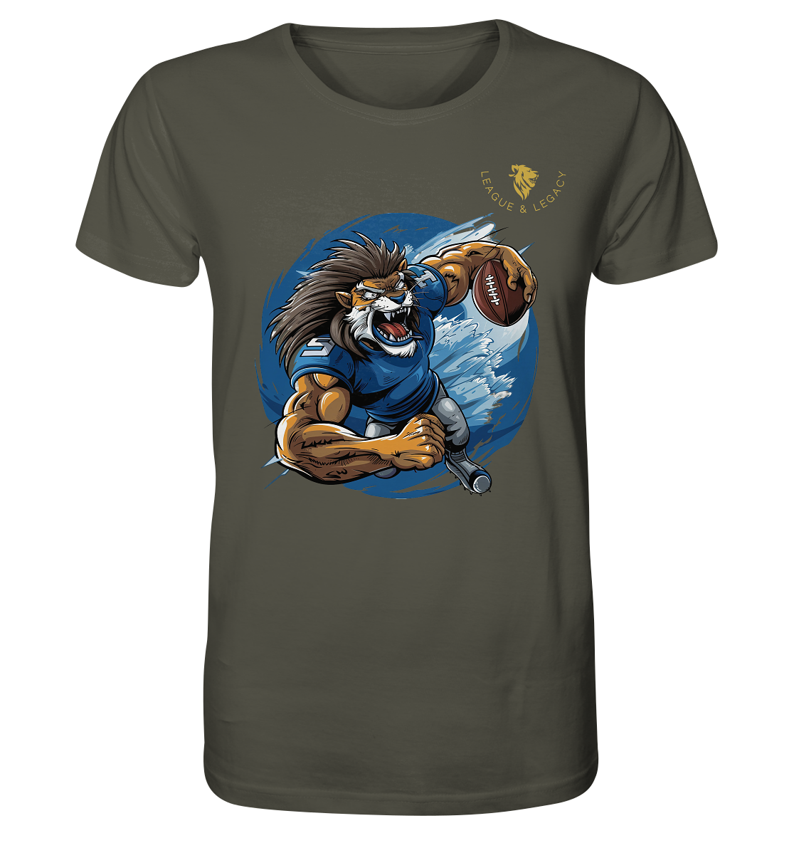 Comic Football Lion - Organic Shirt