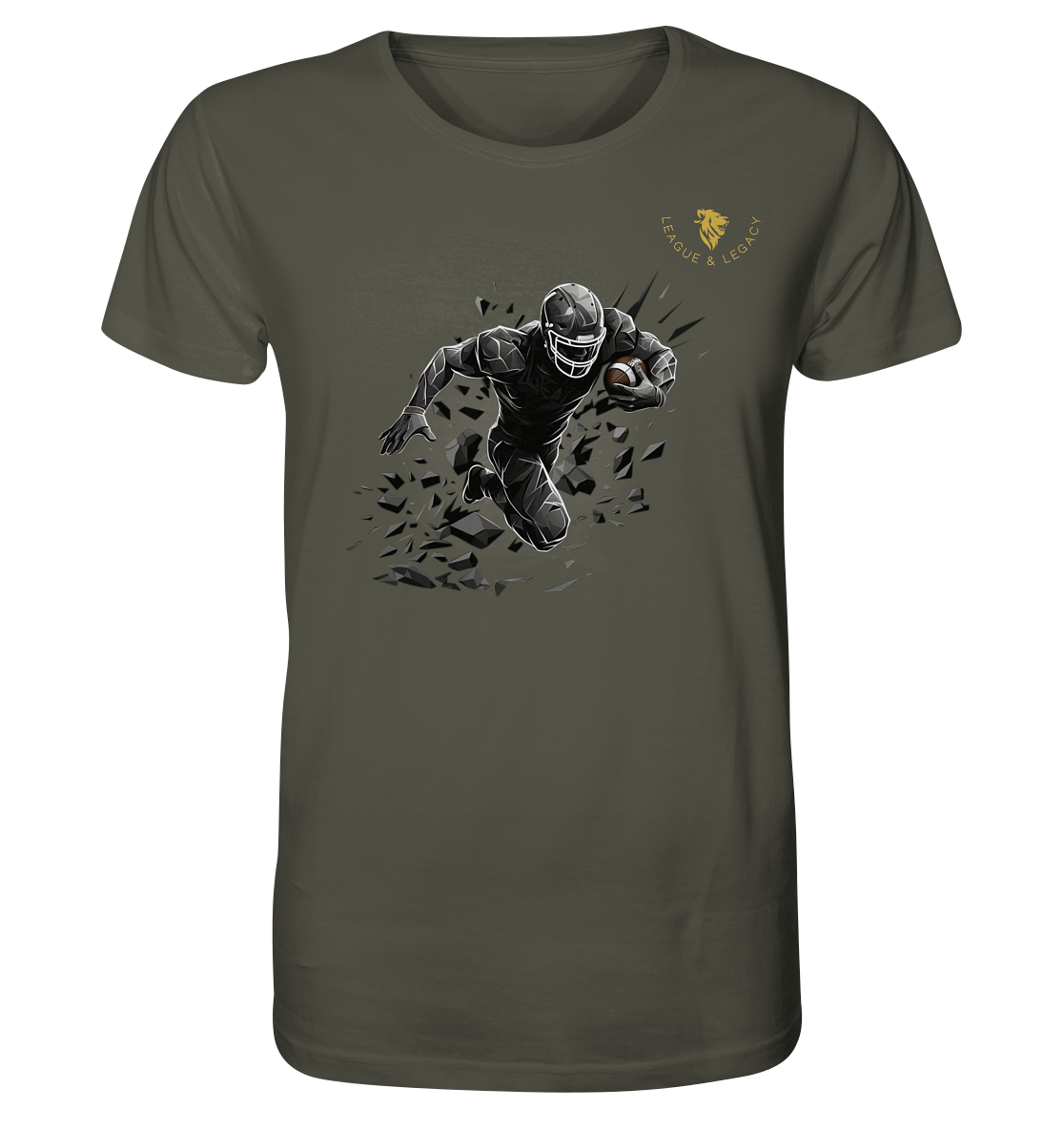 Football Player in Action - Organic Shirt