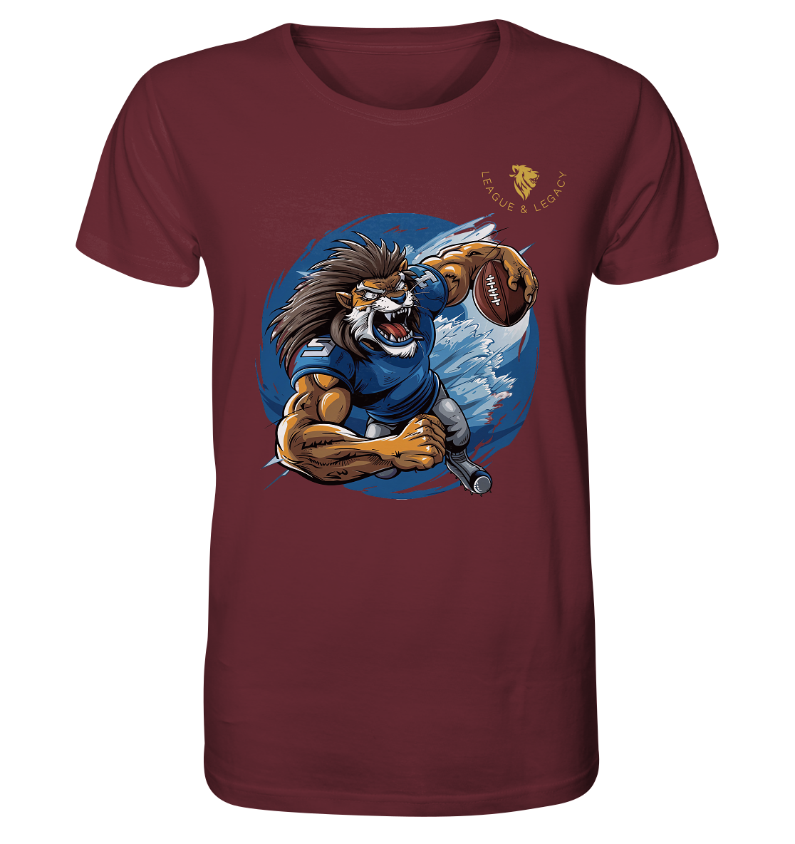 Comic Football Lion - Organic Shirt