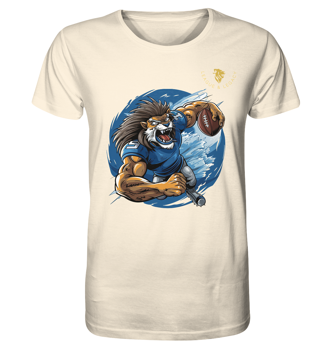 Comic Football Lion - Organic Shirt