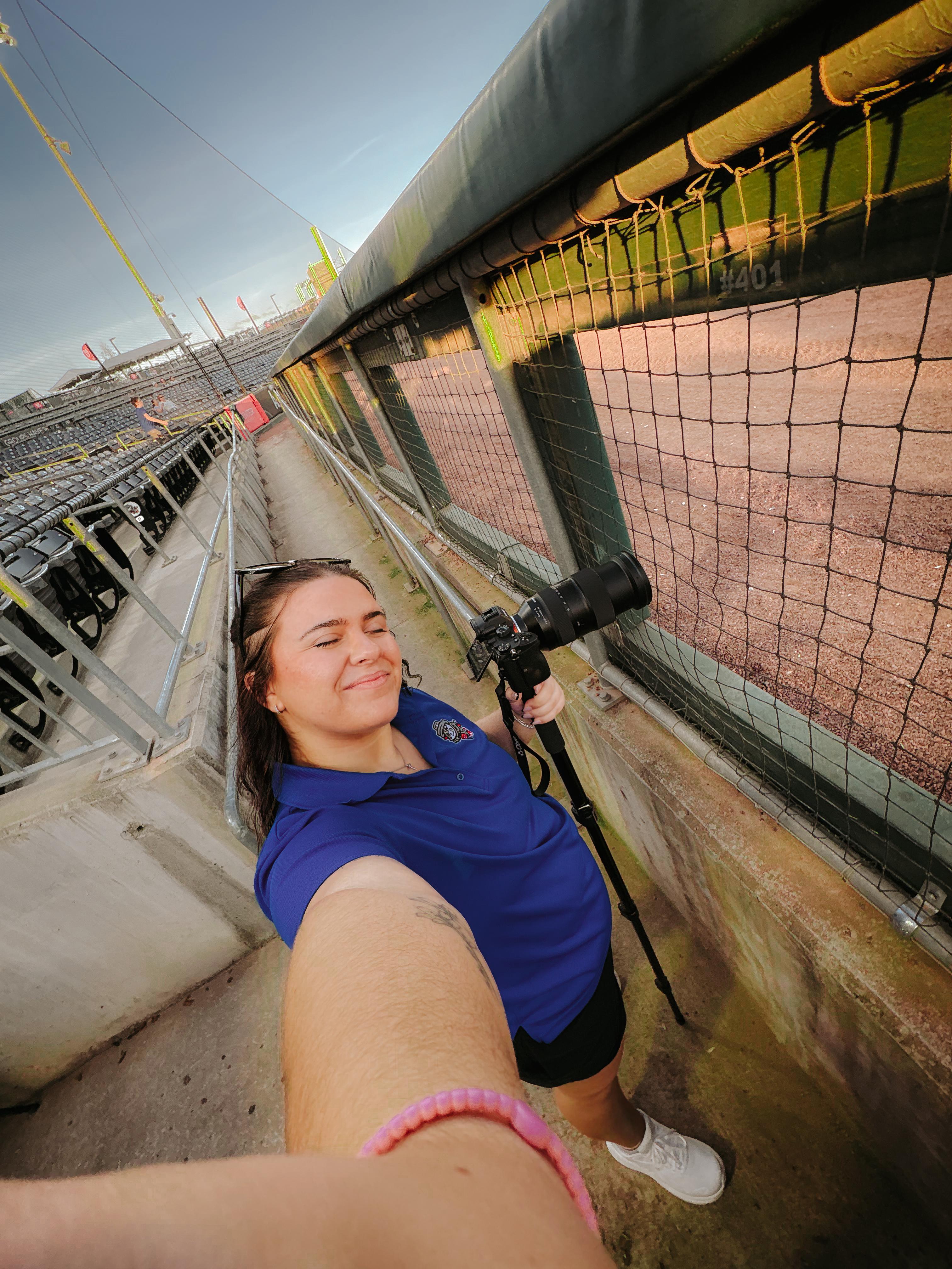 Chiara D'Amato at the ballpark